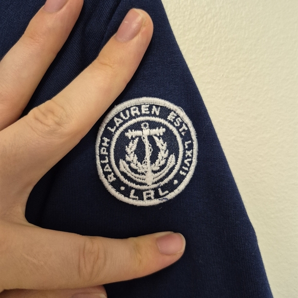 Lauren Ralph Lauren Active Women’s Navy Zip-Up Sweater Petite Medium - Picture 2 of 6